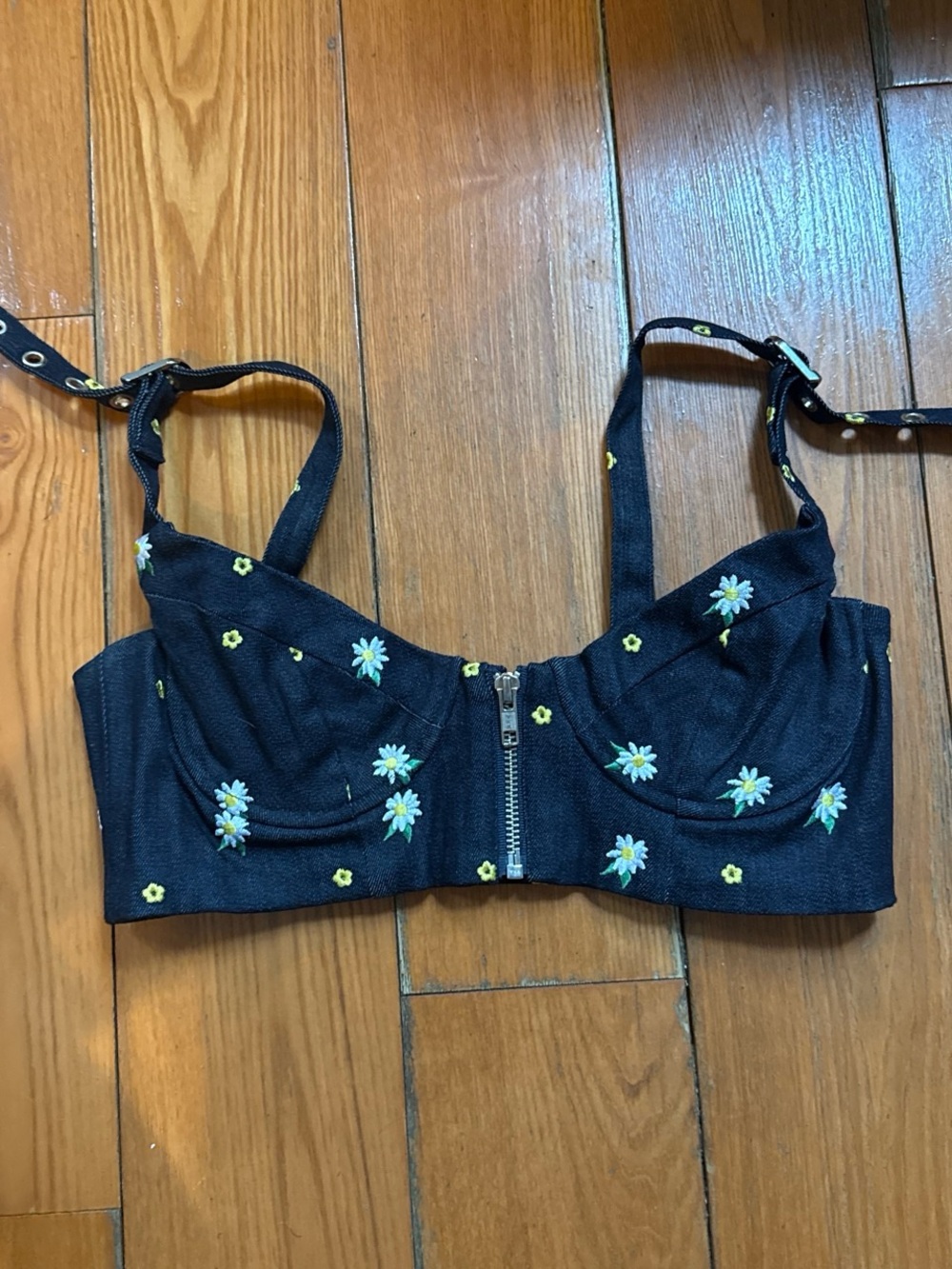 Miaou denim bra top size s